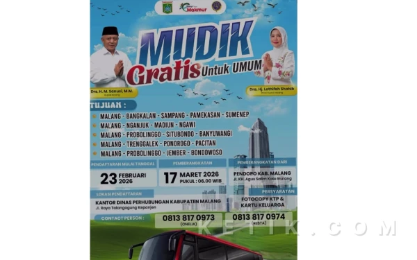 Thumbnail Berita - Buruan Daftar! 385 Kursi Mudik Gratis Pemkab Malang Sudah Dibuka, Berangkat 17 Maret