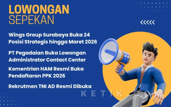 Thumbnail Berita - 4 Lowongan Kerja Sepekan: Pendaftaran PPPK Kementerian HAM hingga Rekrutmen TNI AD