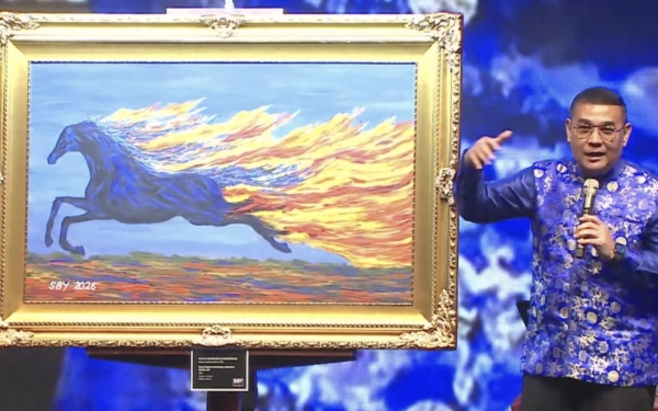 Thumbnail Berita - Konglomerat Indonesia Rebutan Lukisan SBY, Laku Rp6,5 Miliar