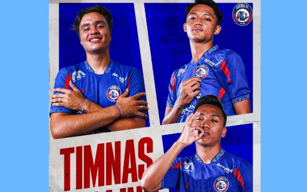 Persiapan  Piala AFF 2025, Tiga Bintang Muda Arema FC Dipanggil Timnas U-23
