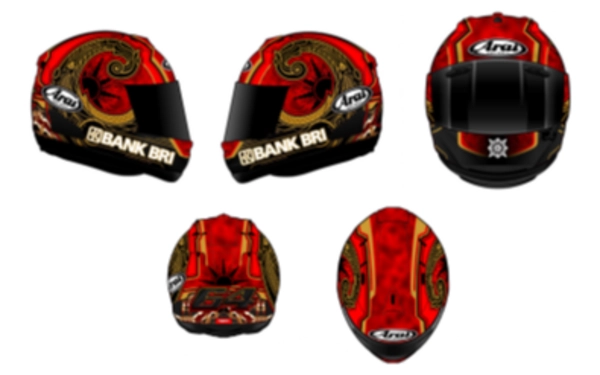 Thumbnail Berita - Mario Aji Promosikan Jatim Gerbang Baru Nusantara di Helm Balapnya, Tampil 22 Race 19 Negara