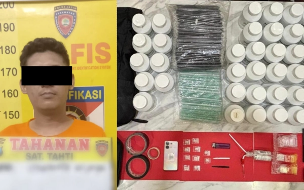 Thumbnail Berita - Bawa Sabu 10 Poket dan 43 Ribu Butir Pil Koplo, Pria Gondanglegi Ditangkap Polres Malang