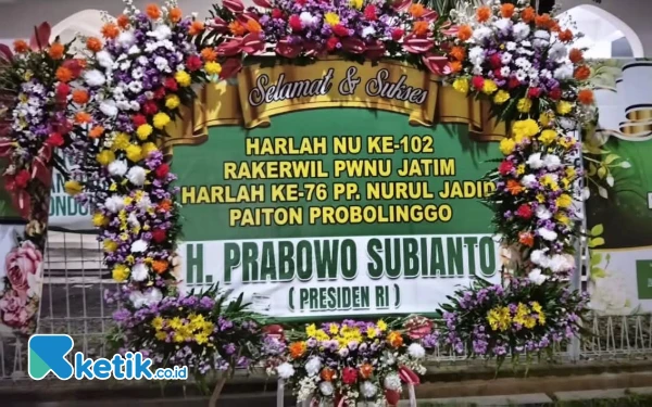 Harlah NU ke-102 dan Ponpes Nurul Jadid ke-76, Presiden Prabowo Kirim Karangan Bunga