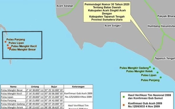 Thumbnail Pemerintah Pusat Resmi Putuskan Empat Pulau Sengketa Masuk Wilayah Aceh
