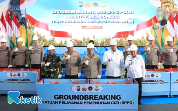 Thumbnail Berita - Irwasum Polri dan Wamentan RI Ground Breaking 205 SPPG di Kabupaten Malang