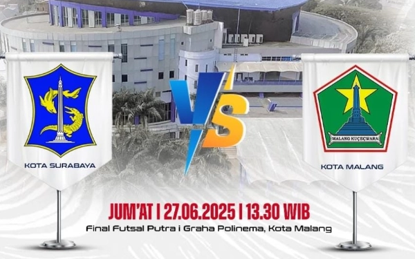 Thumbnail Berita - Super Big Match! Derby Jatim Futsal Kota Malang Vs Surabaya di Laga Final Porprov 2025