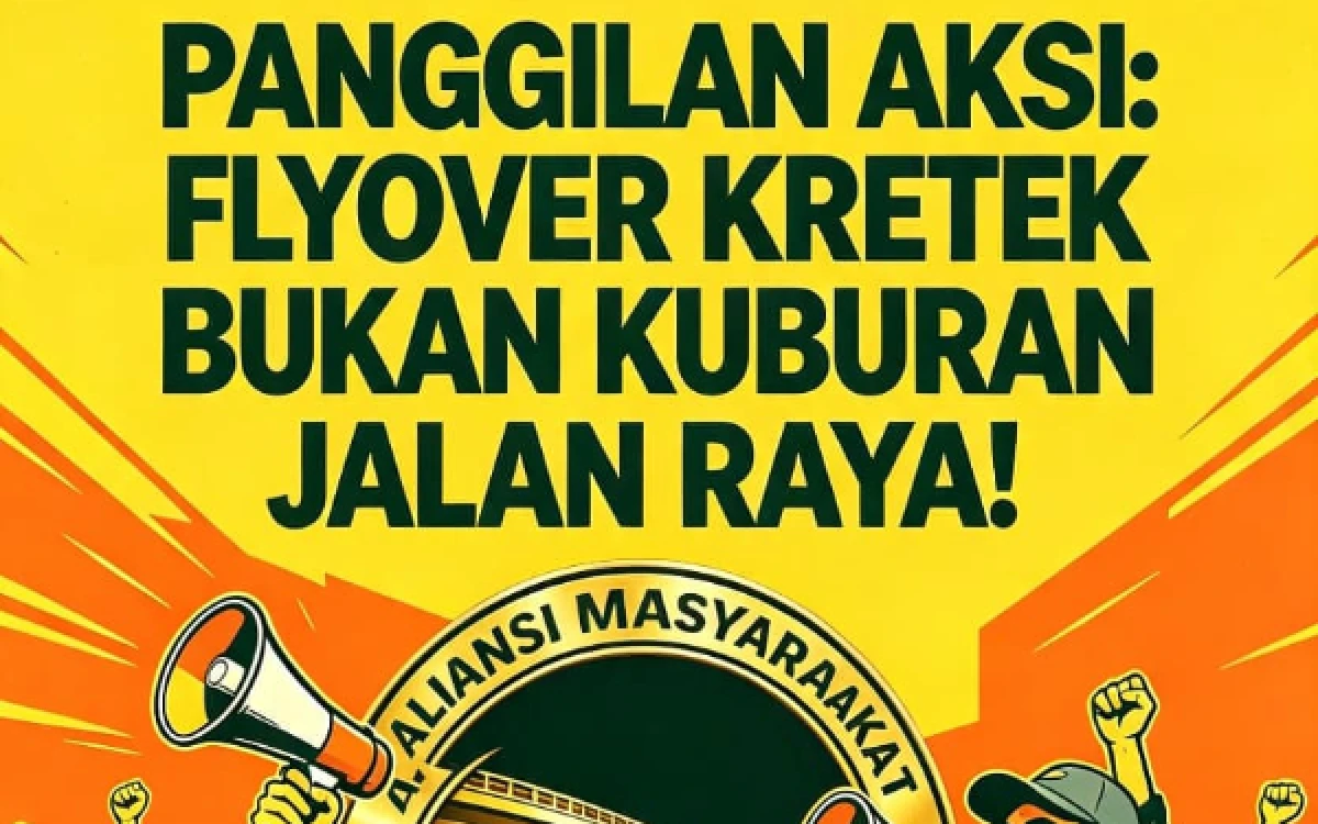 Foto Ilustrasi panggilan aksi orasi AMPK  di flyover kretek Paguyangan Brebes