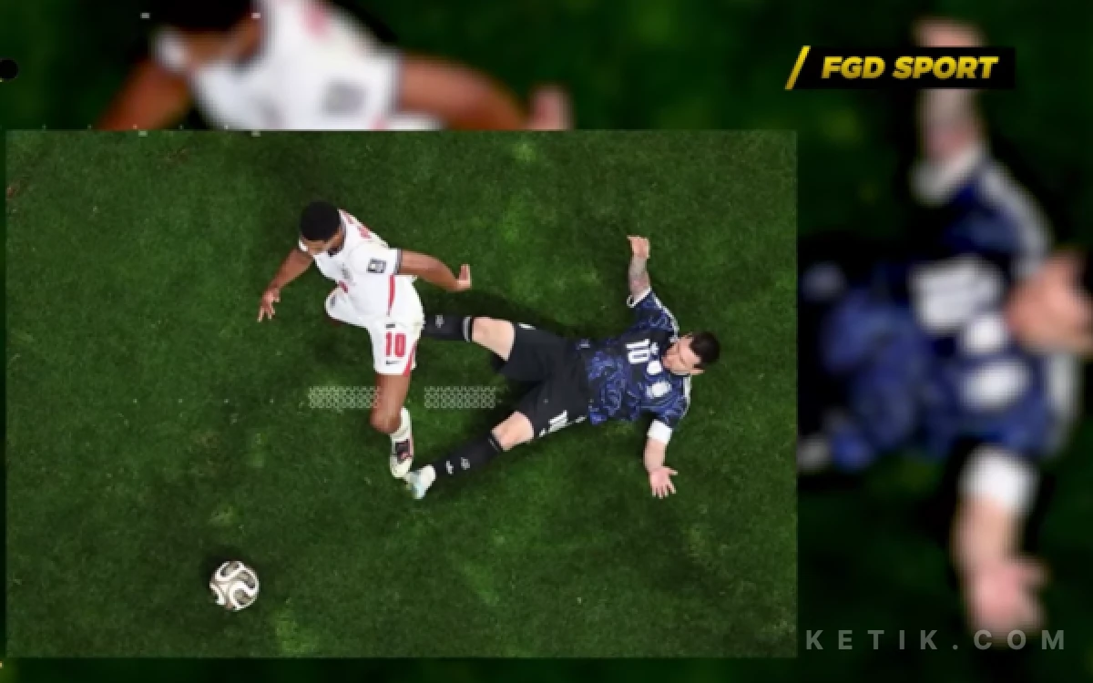 Foto Rivalitas Lionel Messi, 39 tahun, dan pemain muda Inggris, Jude Bellingham, 23 tahun, menarik perhatian penggemar kedua tim.  (Instagram/FGD Sport)