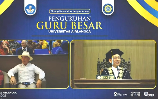 Arum Sabil Hadiri Pengukuhan Gubes Unair, Apresiasi Prof Lilis  Kendalikan Pencemaran Mikroplastik
