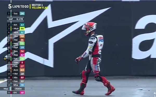 Crash, Mario Aji Gagal Finis di GP Argentina