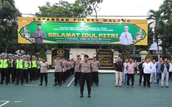 Thumbnail Berita - 556 Petugas Gabungan Jaga Malam Takbiran di Kabupaten Malang