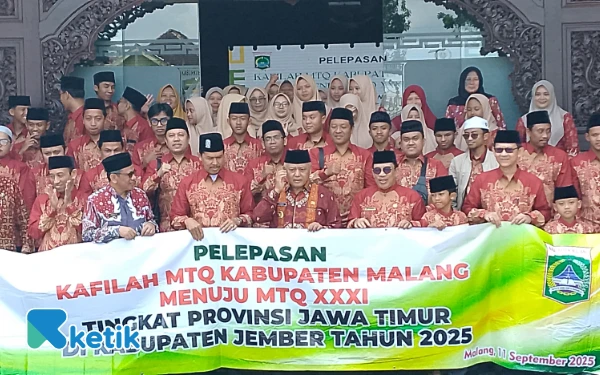 Thumbnail Berita - Berangkatkan 68 Kafilah MTQ Kabupaten Malang, Bupati Sanusi Optimis Raih Hasil Terbaik