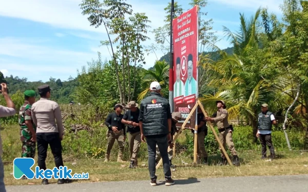 Langgar Aturan, 154 APK Pilkada di Aceh Jaya Dibongkar Satpol PP