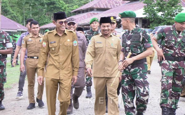 Thumbnail Berita - Wabup Helmi Sambut Danbrigif TP 28/Bari Fola, Pererat Sinergi Bangun Pertanian dan Perikanan Halsel
