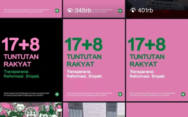 Thumbnail Berita - Banyak Warganet Ganti Foto Profil Hijau Pink, Ini Arti Gerakan 17+8 dan Asal-usulnya