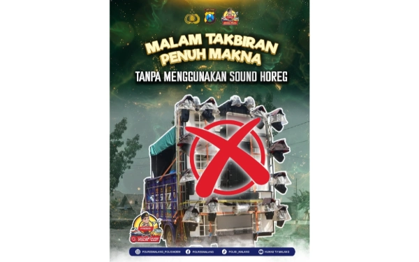 Thumbnail Berita - Polres Malang Imbau Tidak Gunakan Sound Horeg dan Petasan Saat Malam Takbir