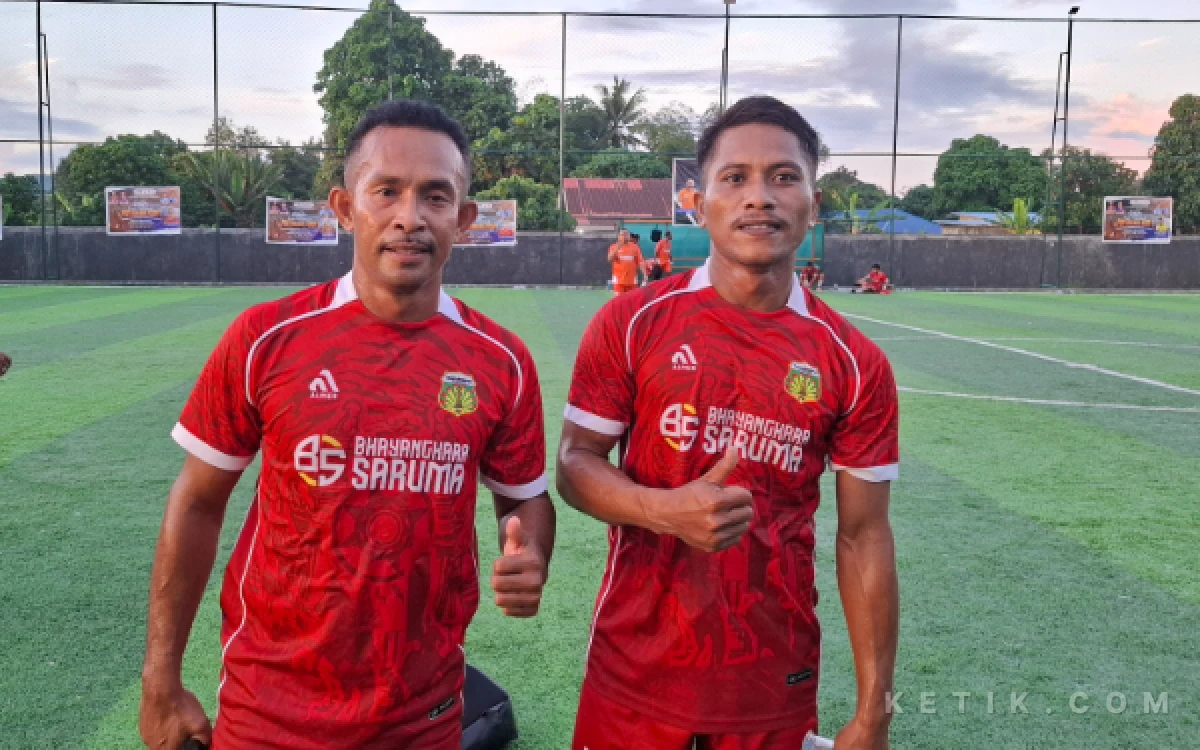 Thumbnail Berita - Brace Rulyadi Pecah Deadlock, Bhayangkara Presisi Segel Semifinal PWI Halsel Cup I