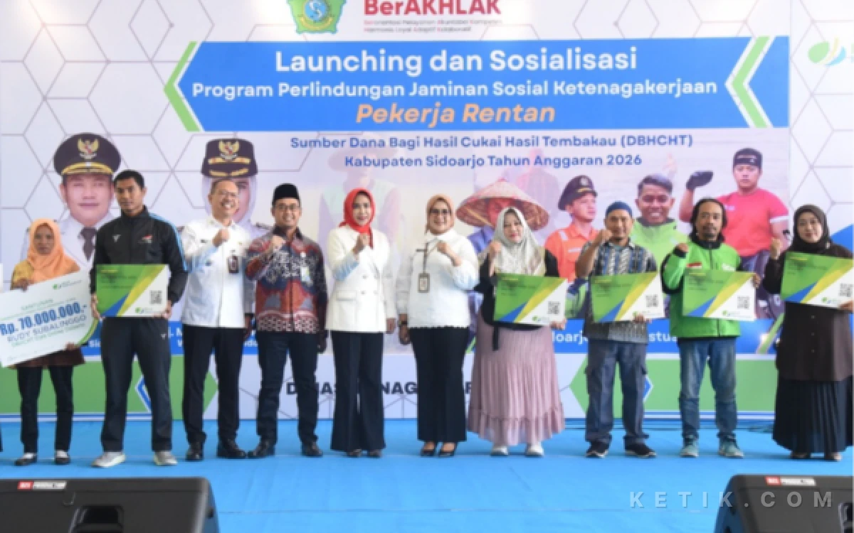Thumbnail Berita - 42.210 Pekerja Rentan Dapat Perlindungan, Iuran BPJS Ketenagakerjaan Dibayar Pemkab Sidoarjo