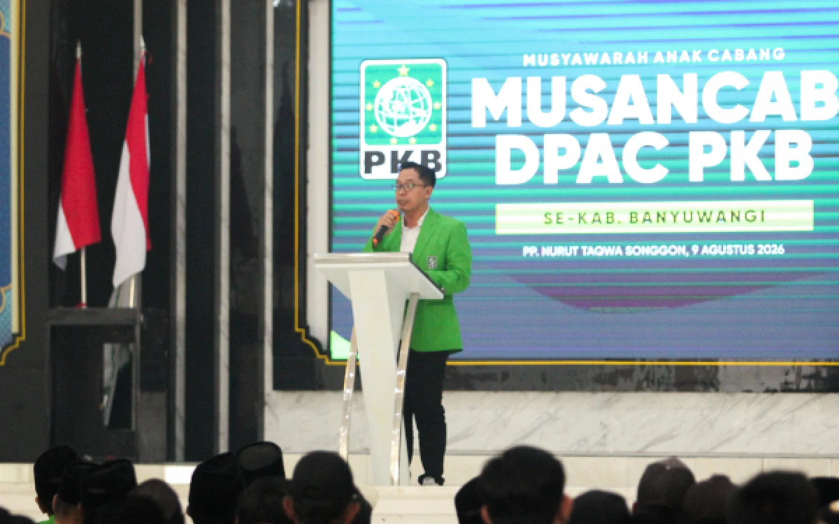 Foto Ketua DPC PKB Banyuwangi Saat berikan sambutan