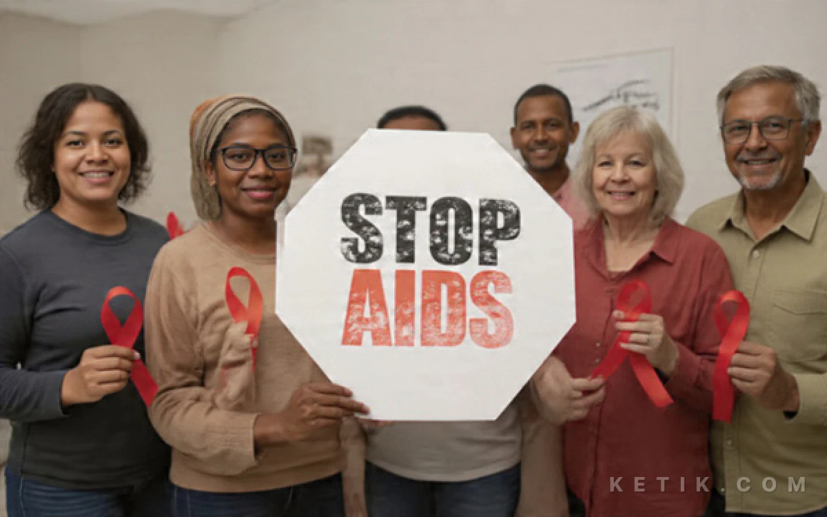 Foto Ilustrasi dukungan upaya pencegahan HIV/AIDS. (Gambar: AI)