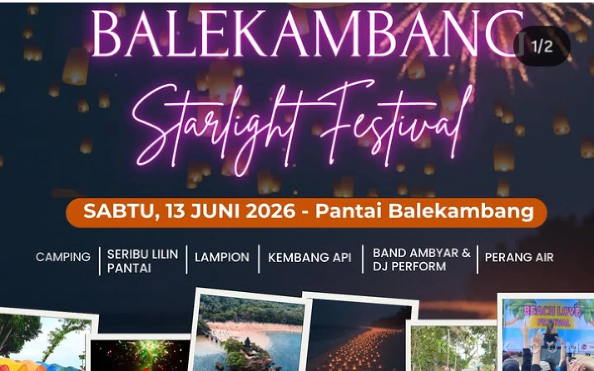 Foto Poster Balekambang Starlight Festival. (Foto: UPT Balekambang)