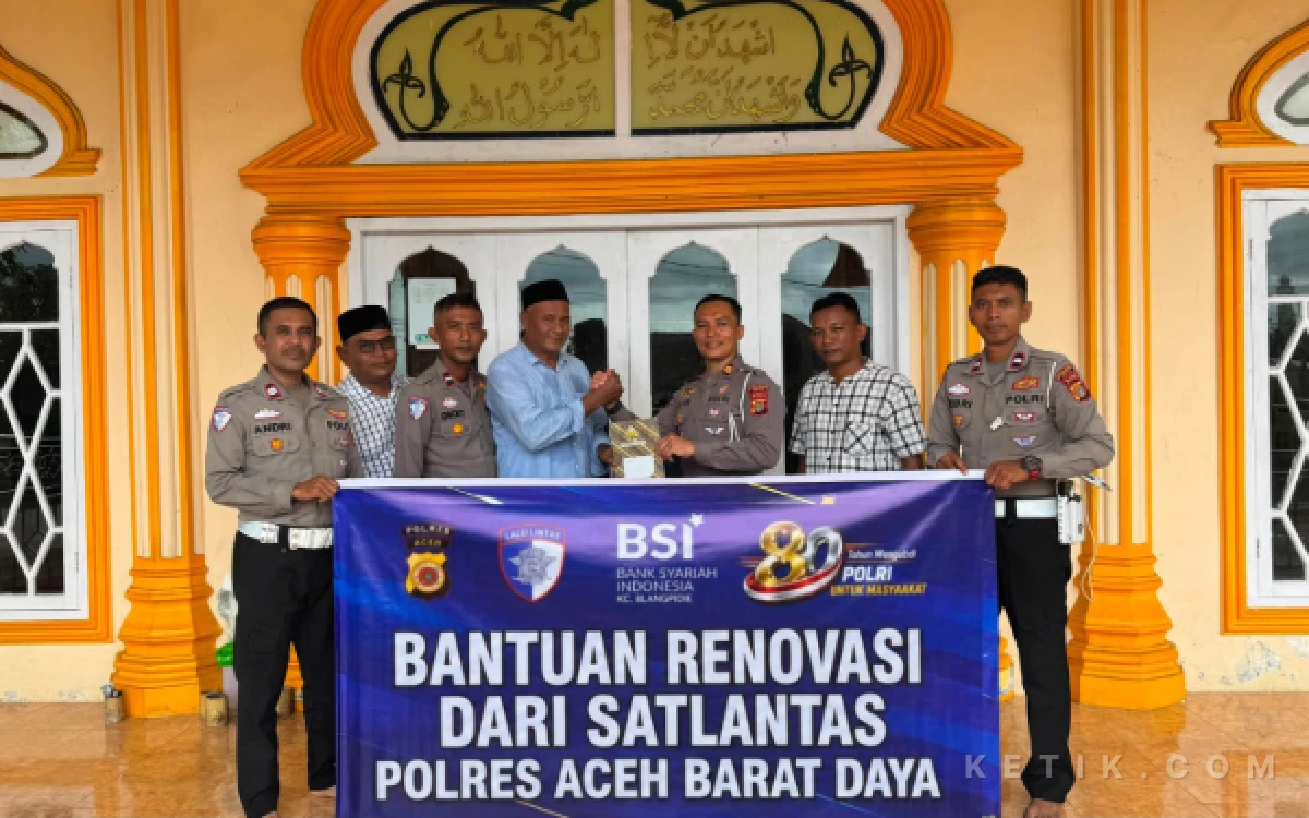 Thumbnail Berita - Meunasah Al-'Ala Direnovasi, Jadi Hadiah HUT Bhayangkara ke-80 dari Polres Abdya