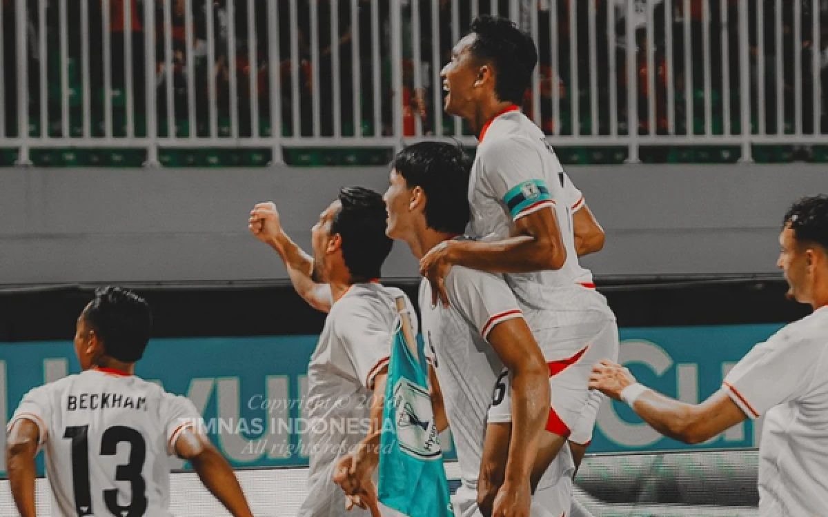 Foto Timnas Indonesia merayakan gol ke gawang Kamboja di Stadion Pakansari Bogor, 27 Juli 2026. (Foto: X Timnas Indonesia)