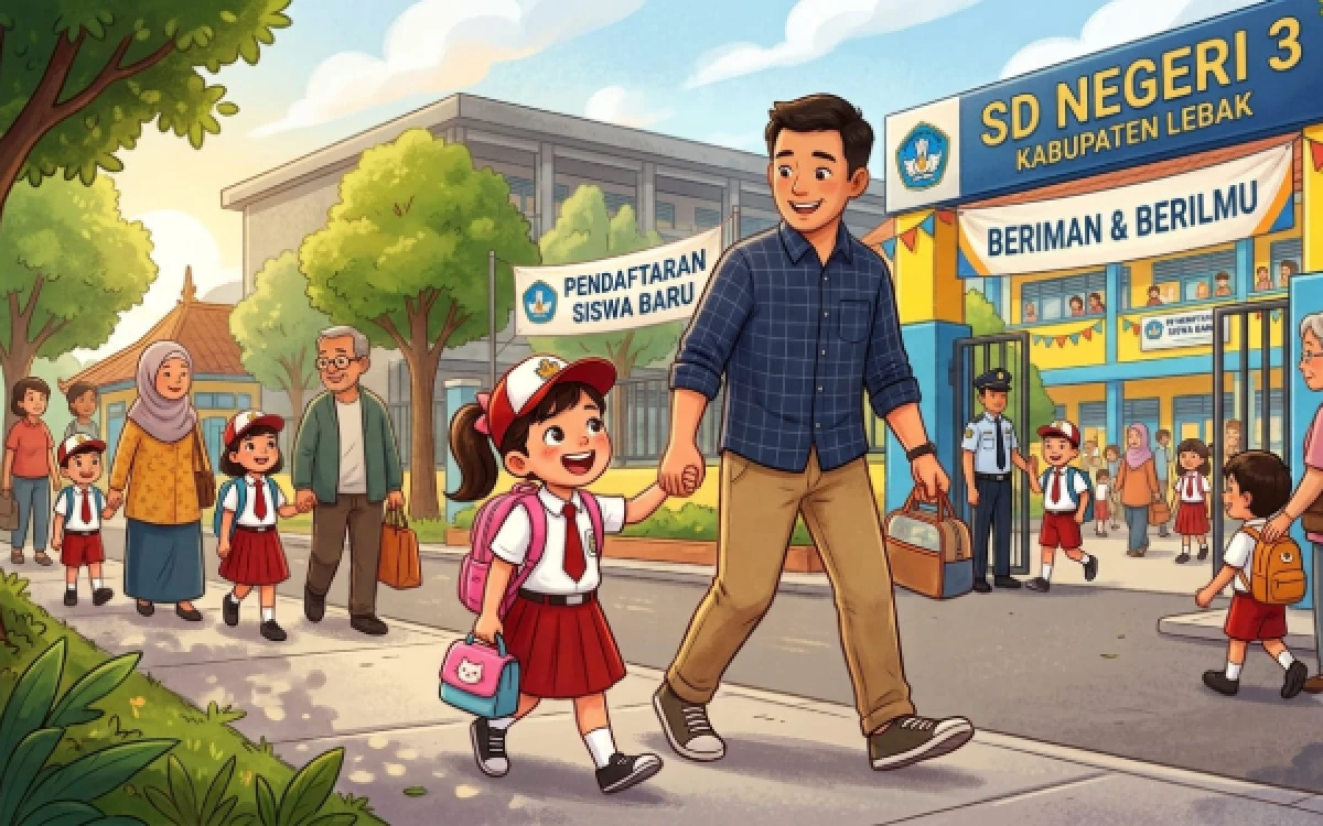 Thumbnail Berita - Gerakan Ayah Mengantar Anak di Hari Pertama Sekolah, Disdik Lebak Ajak Orang Tua Bangun Kedekatan Sejak Dini