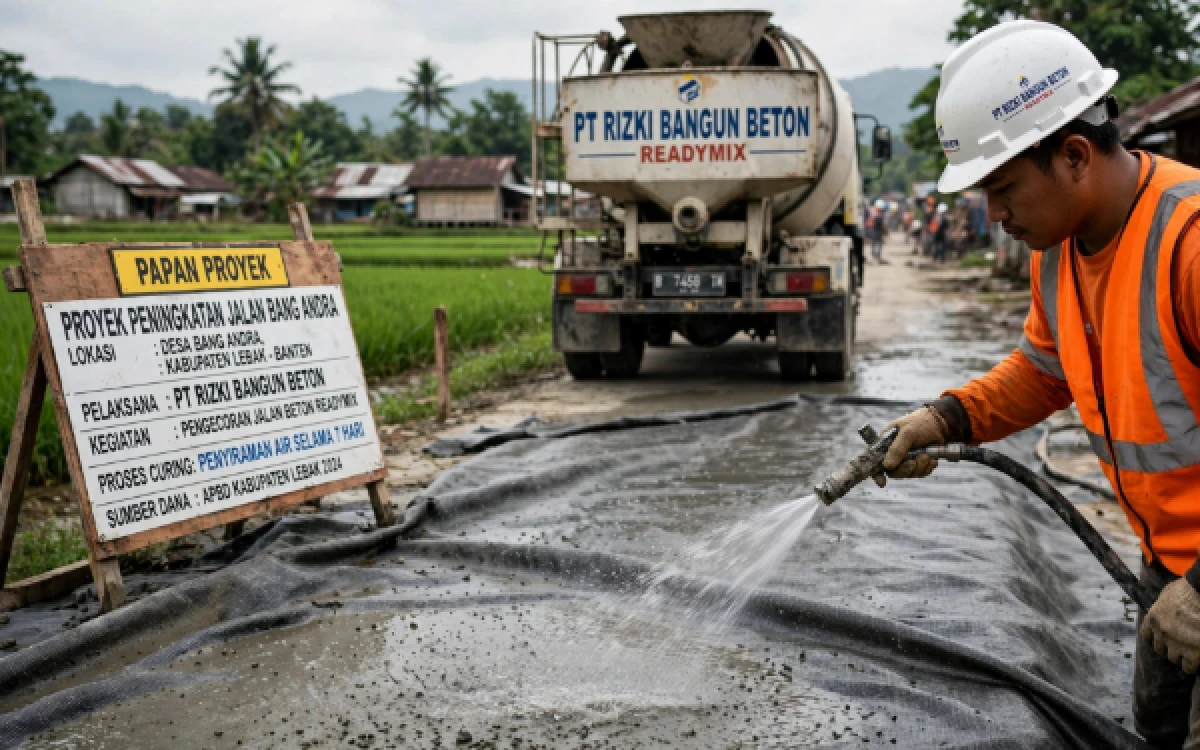 Thumbnail Berita - Jaga Mutu Beton Proyek Jalan Bang Andra, PT Rizki Bangun Beton Terapkan Kontrol Ketat