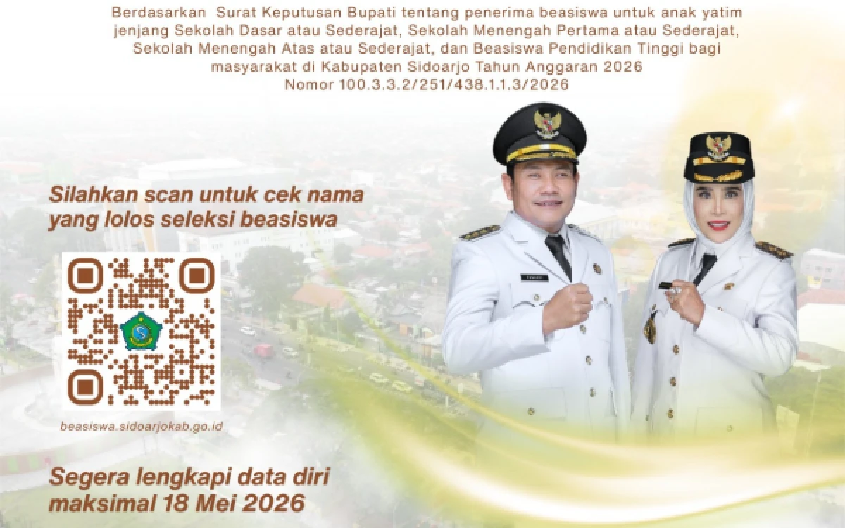 Foto Pemerintahan Bupati Subandi dan Wabup Mimik Idayana berupaya meningkatkan akses pendidikan sekaligus kualitas sumber daya manusia (SDM). (Foto: Kominfo Sidoarjo)