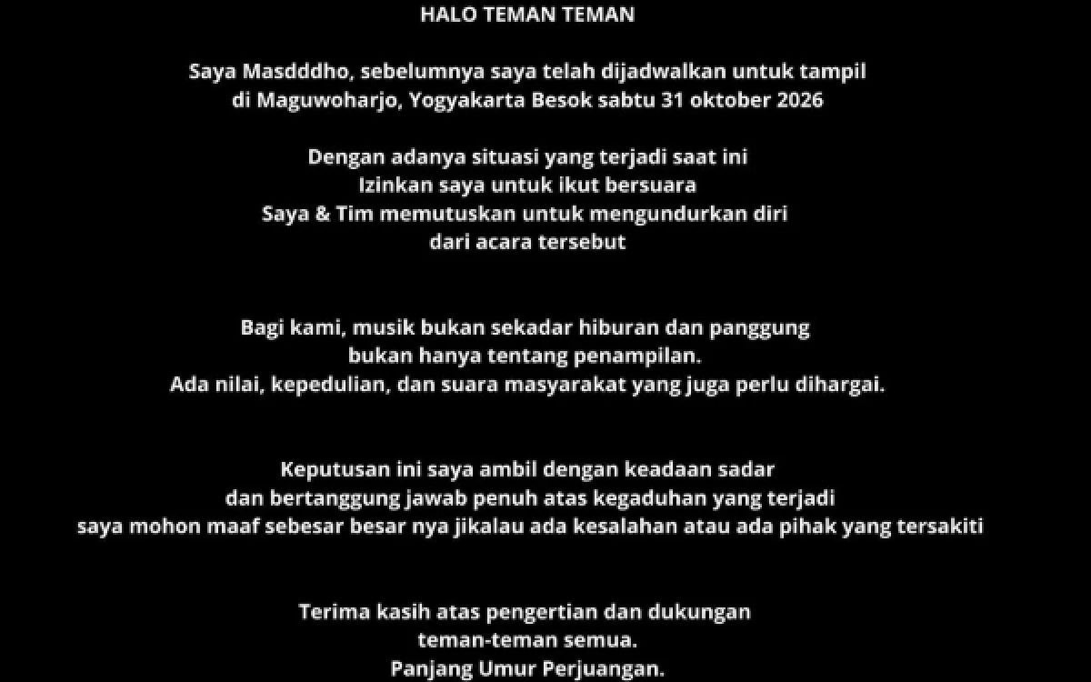 Thumbnail Berita - Diduga Imbas Seruan Boikot, Tiga Musisi Kompak Mundur dari RANS Carnival