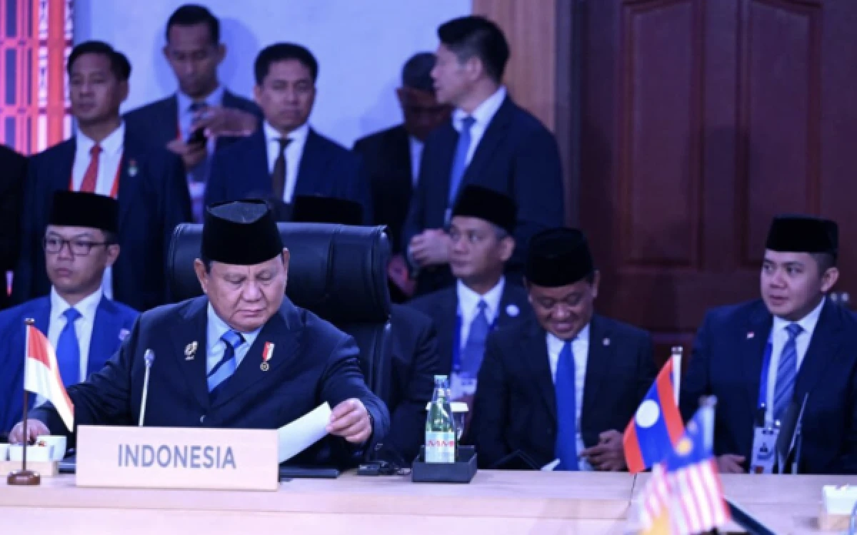 Foto Presiden Republik Indonesia, Prabowo Subianto menghadiri sesi pleno Konferensi Tingkat Tinggi (KTT) ke-48 ASEAN yang digelar di Mactan Expo, Cebu, Filipina, pada Jumat, 8 Mei 2026. (Foto: BPMI Setpres/Kris)