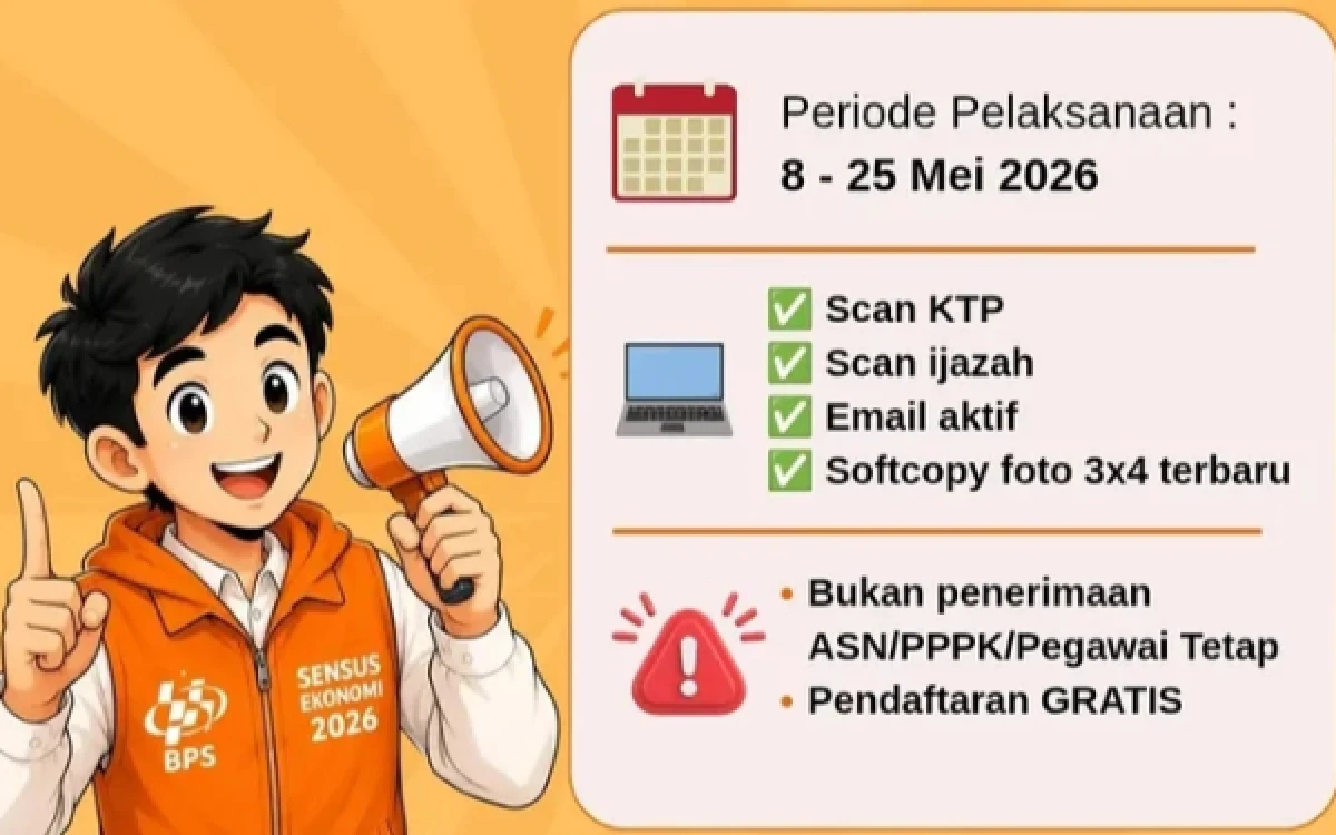 Thumbnail Berita - BPS Kabupaten Malang Buka Rekrutmen Mitra Statistik 2026 Tambahan, Ini Syarat dan Jadwal Lengkapnya